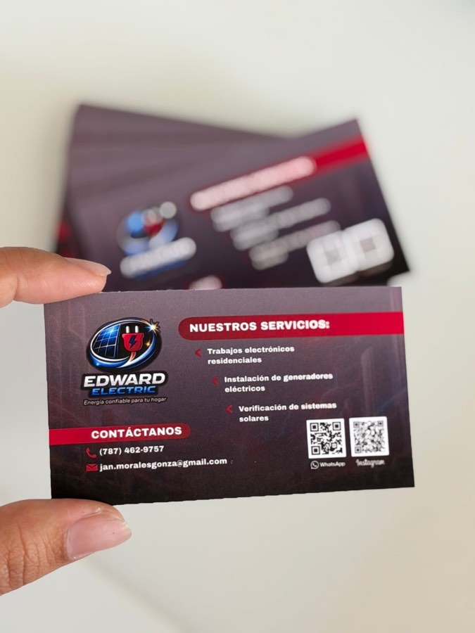 Edward Electric — tarjeta de presentación