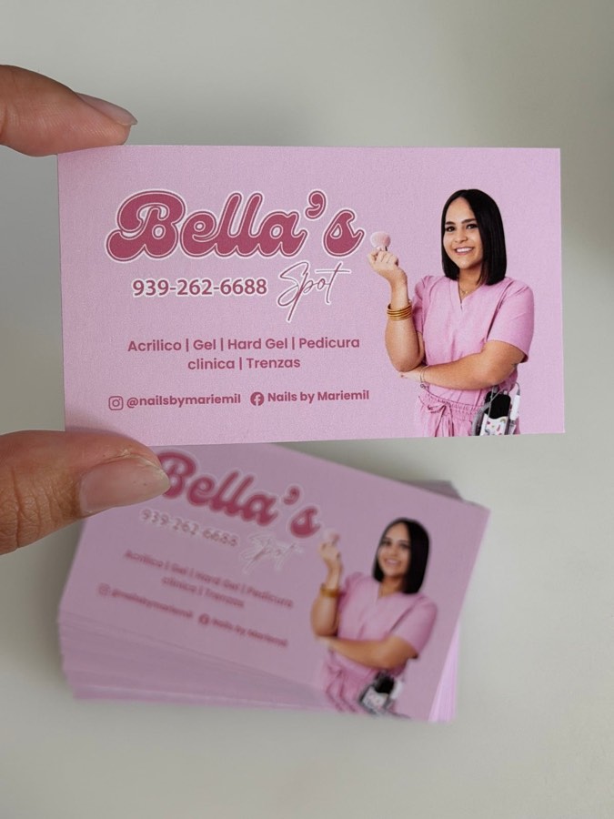 Bella's Spot — tarjetas de presentación