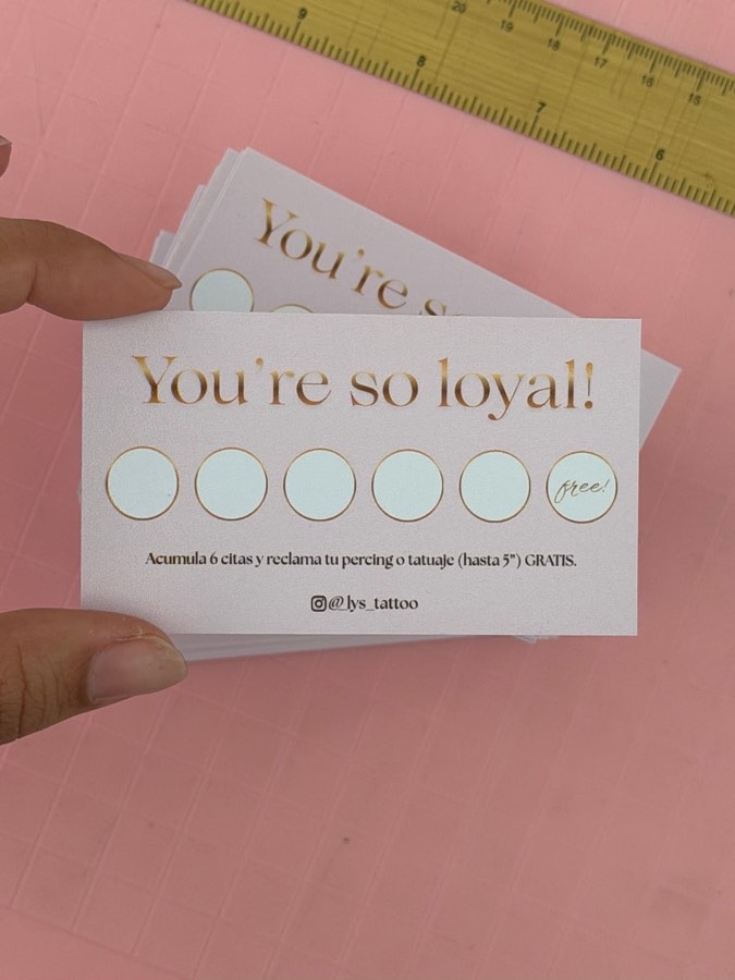 Lys Tattoo — tarjetas de lealtad